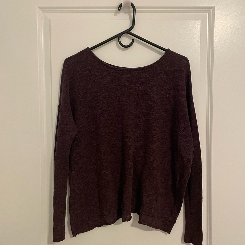Sweater with split back